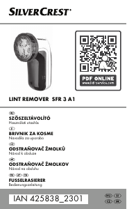 Priročnik SilverCrest IAN 425838 Odstranjevalec kosmov s tkanin