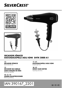Manual SilverCrest IAN 390167 Secador de cabelo