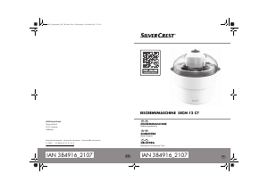 Manuale SilverCrest IAN 384916 Macchina del gelato