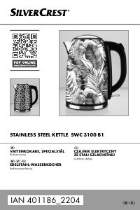 Bruksanvisning SilverCrest IAN 401186 Vattenkokare
