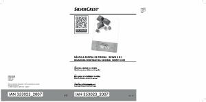 Manual SilverCrest IAN 353023 Balança de cozinha