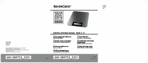 Vadovas SilverCrest IAN 389755 Virtuvės svarstyklės
