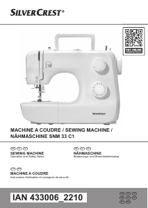 Mode d’emploi SilverCrest IAN 433006 Machine à coudre