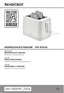 Manuale SilverCrest IAN 400099 Tostapane