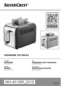 Manual SilverCrest IAN 451589 Torradeira