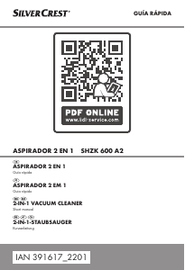 Manual SilverCrest IAN 391617 Aspirador