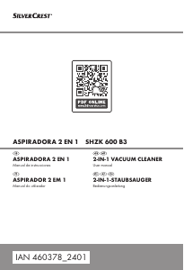 Manual SilverCrest IAN 460378 Aspirador