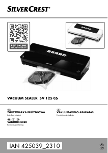 Vadovas SilverCrest IAN 425039 Vakuuminis sandariklis