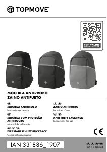 Manual de uso Topmove IAN 331886 Mochila