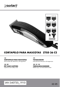 Manual de uso Zoofari IAN 340720 Podadora para mascotas