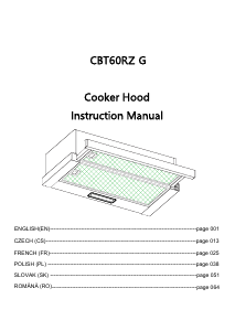 Manuál Candy CBT60RWGTSS-07 Odsavač par