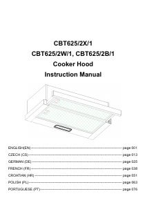 Manuale Candy CBT625/2X/1 Cappa da cucina