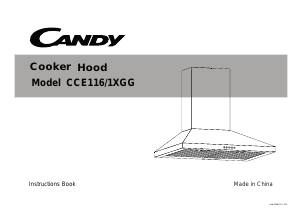 Mode d’emploi Candy CCE116/1XGG Hotte aspirante