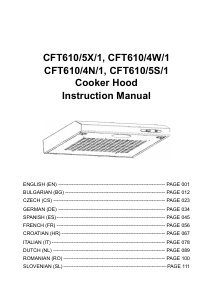 Instrukcja Candy CFT610/4N/1 Okap kuchenny