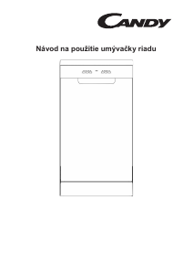 Návod Candy CDPH 2L1049W-01 Umývačka riadu