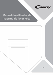 Manual Candy CF1C7SB1FX Máquina de lavar louça