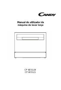 Manual Candy CP 6E51LW Máquina de lavar louça