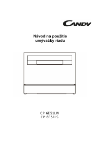 Návod Candy CP 6E51LW Umývačka riadu
