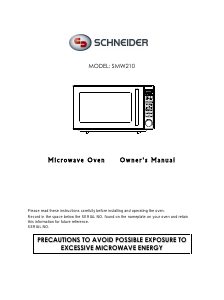 Manual Schneider SMW 210 Microwave