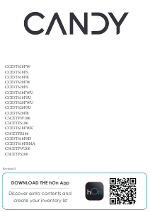 Rokasgrāmata Candy CCE3T618FW Ledusskapis ar saldētavu