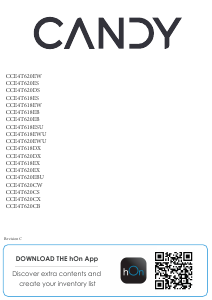 Rokasgrāmata Candy CCE4T620EB Ledusskapis ar saldētavu
