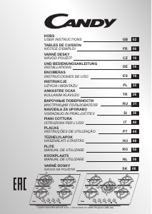 Handleiding Candy CVG6DPB Kookplaat