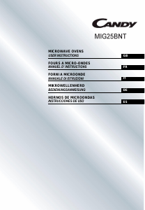 Manual de uso Candy MIG25BNT Microondas