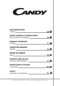 Priročnik Candy FCNE635X Pečica