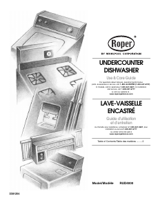 Manual Roper RUD4000 Dishwasher