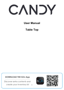Vadovas Candy COT1S45EW Šaldytuvas