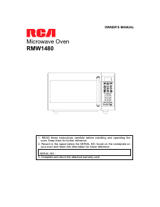 Manual RCA RMW1480 Microwave