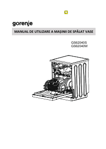 Manual Gorenje GS62040W Maşină de spălat vase