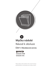 Manuál Gorenje GS620C10S Myčka na nádobí