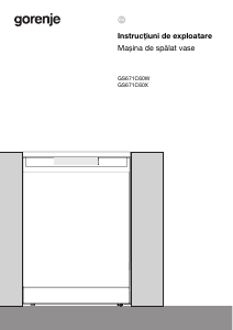 Manual Gorenje GS671C60X Maşină de spălat vase