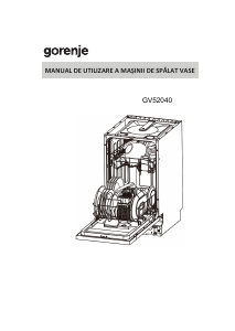 Manual Gorenje GV52040 Maşină de spălat vase