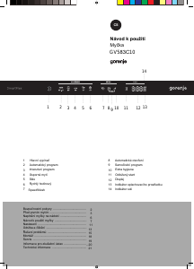 Manuál Gorenje GV583C10 Myčka na nádobí