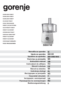 Bedienungsanleitung Gorenje SB801W Küchenmaschine