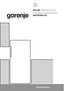 Vadovas Gorenje F492PW Šaldiklis