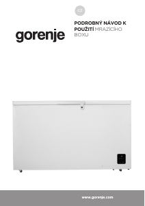 Manuál Gorenje FH37DAW Mraznička
