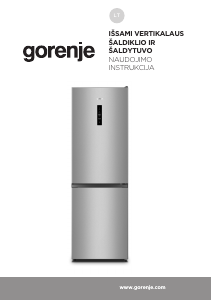 Vadovas Gorenje N619EAXL4 Šaldytuvas-šaldiklis