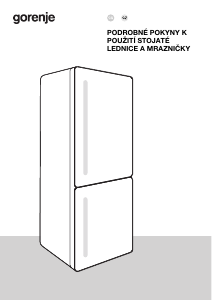 Manuál Gorenje NRC6194SXL4 Lednice s mrazákem