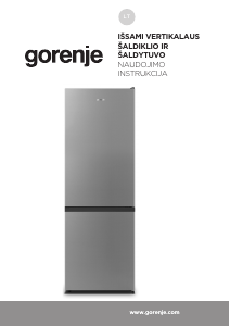 Vadovas Gorenje NRK6182PS4 Šaldytuvas-šaldiklis