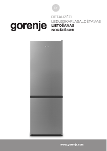 Rokasgrāmata Gorenje NRK6182PW4 Ledusskapis ar saldētavu