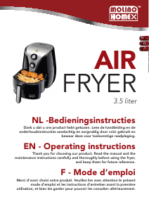 Manual Molino Home Air Fryer Deep Fryer
