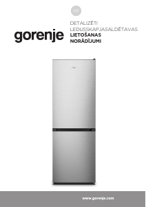 Rokasgrāmata Gorenje NRK619EPXL4 Ledusskapis ar saldētavu
