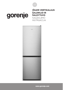 Vadovas Gorenje NRK619EPXL4 Šaldytuvas-šaldiklis