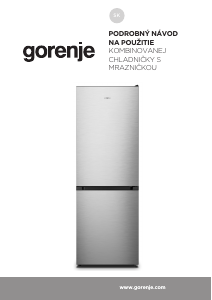 Návod Gorenje NRK619EPXL4 Chladnička s mrazničkou