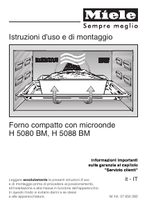 Manuale Miele H 5080 BM Forno