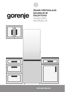 Vadovas Gorenje NRK6202AW4 Šaldytuvas-šaldiklis