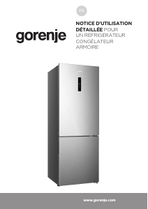 Mode d’emploi Gorenje NRK720EAXL4 Réfrigérateur combiné